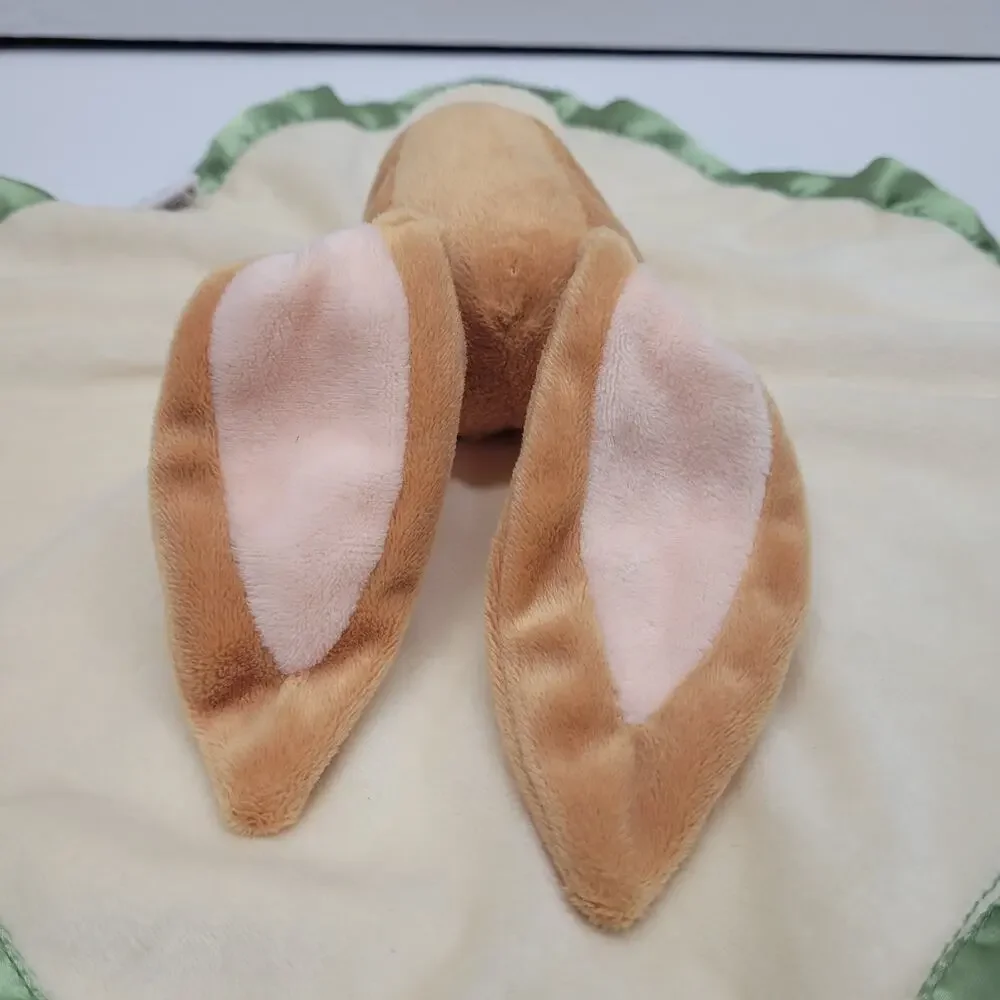 Guess How Much I Love You Bunny Rabbit Plush Security Baby Blanket Lovey Green